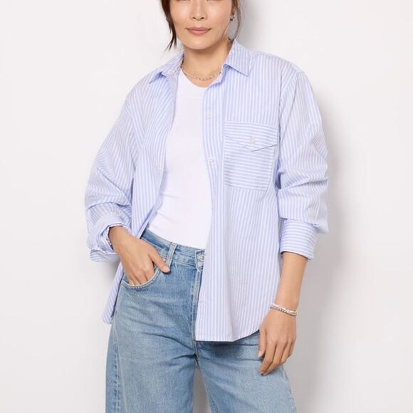 Citizens of Humanity Shay Mashustripe Shirt L - Picture 1 of 9